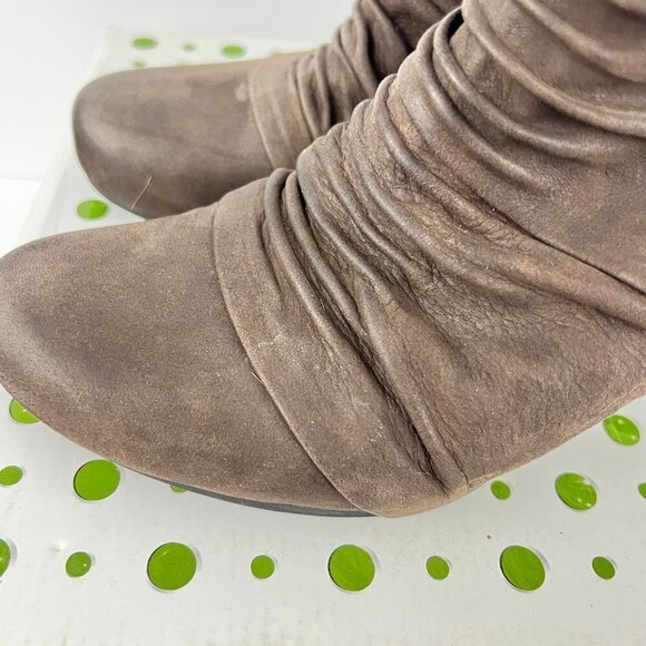 Earthies Chelsea Brown Suede Wedge Boots Size 10 M - Picture 7 of 16